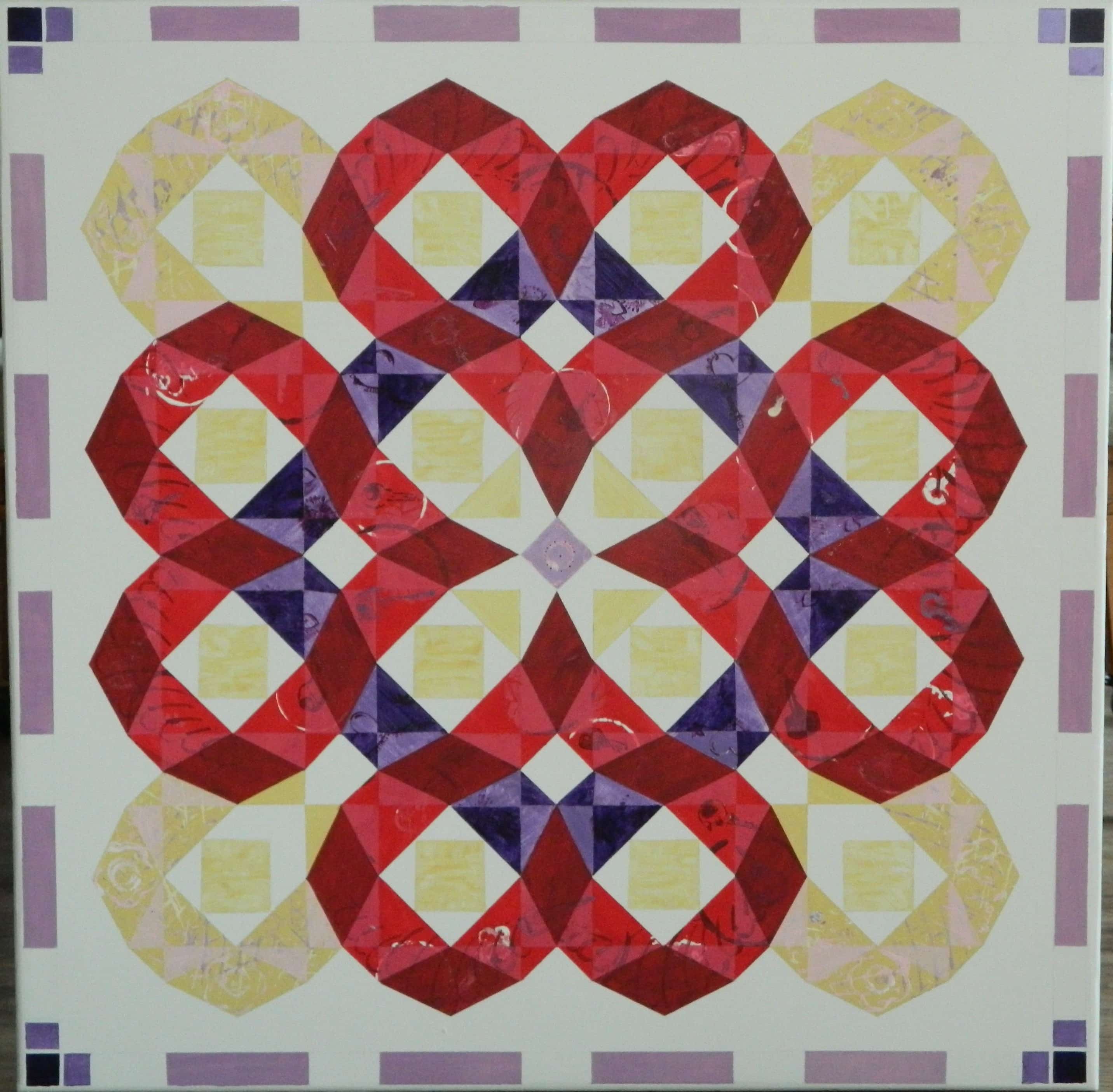 Barn Quilt 12 Hearts - Jan Sorenson Hill